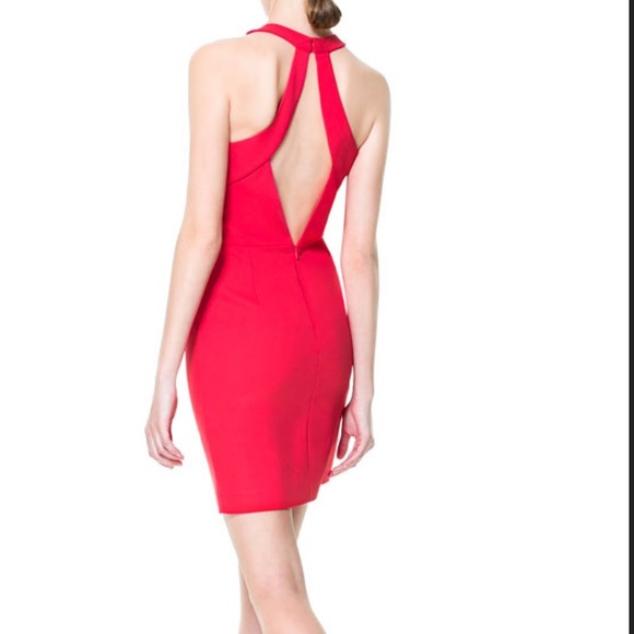 Zara Basics Coral Dress Small - Picture 2 of 8